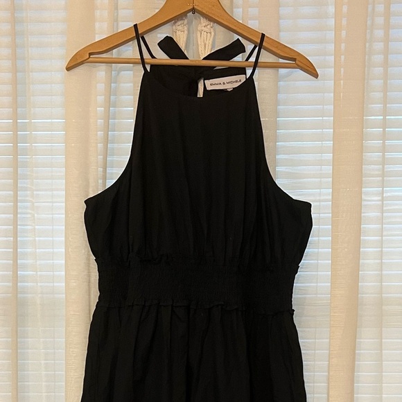 Emma & Michele Black Halter/Bow empire waist sleeveless maxi dress Sz XL - Picture 12 of 12